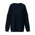 thumbnail image 4 of AherBiu Oversized Sweatshirts for Women Crew Neck Long Sleeve Fleece Lined Pullover Tops Basic Fall Clothes, 4 of 6