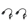 thumbnail image 1 of Cable tipo c y micro USB a USB OTG Adaptador portátil 2 en 1 adaptadores para teléfono móvil, 1 of 7