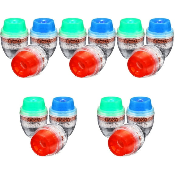 Foxnovo Faucet Water Purifier Assorted Color PP Material Versatile Use for Kitchen and Bathroom 15Pcs