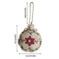 thumbnail image 4 of Coollooc Rustic Christmas Burlap Tree Ornaments Farmhouse Hanging Decorations Christmas Stocking Tree Ball Shaped Decor for Christmas Party, 4 of 9