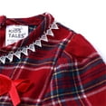 thumbnail image 4 of JIKNTTR Girls Nightgowns Princess Nightgown Pajamas For Toddler Kids Christmas Plaid Long Sleeve Dress Casual Red Plaid Nightwear Holiday Homewear Set, 4 of 8