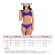 thumbnail image 4 of Traje de baño para mujer Color puro Sin espalda Dividido Transpirable Elástico 2 piezas Bikini Traje de baño Púrpura M, 4 of 5
