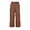 Brown, variant on Women's High Waist Cargo Style Cropped Pants Stretchy Flex Flat Front Beige S