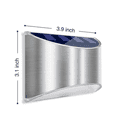thumbnail image 4 of Lámpara solar para exteriores Aplique de pared solar de acero inoxidable Luz de cerca impermeable 4LED IP65 Patio Jardín Paisaje Aplique de pared Luz cálida JAMW Sencillez, 4 of 5
