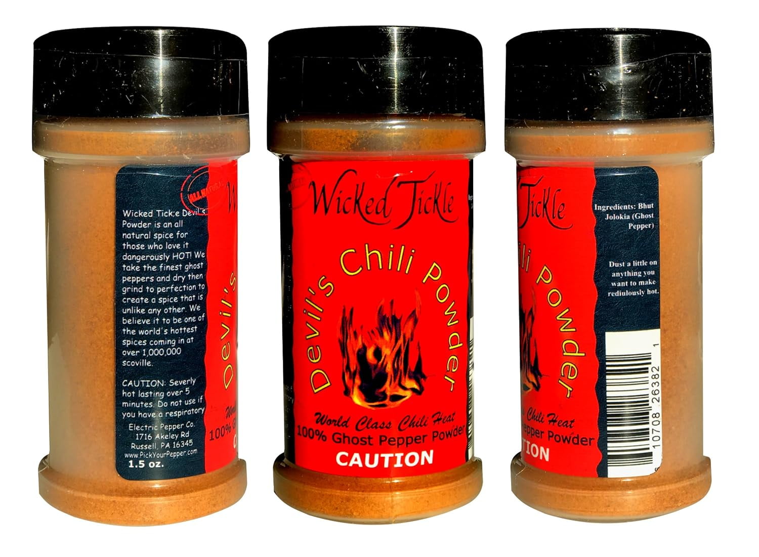 Spice Gift Set Carolina Reaper Chili Powder Ghost Pepper Scorpion Powder 3 Pack