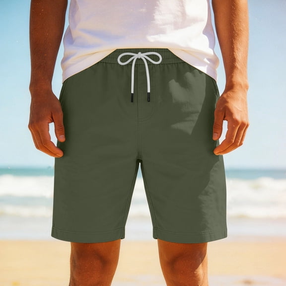 OSFVNOXV Mens Casual Shorts with Pockets,High Waist Cotton Elastic Drawstring Waist Pajama Sleep Shorts,S-3XL