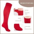 thumbnail image 3 of Women Slouch Socks 3 Pairs Long Cotton Knee High Thick Scrunch Socks, 3 of 6