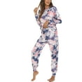 thumbnail image 4 of BELLZELY Womens Pajamas Plus Size Women Fashion Tie-Dye Print Long-Sleeved Trousers Pajama Set Two-Piece, 4 of 4