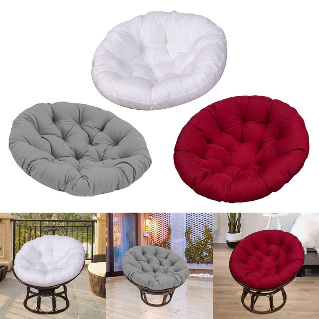 Cojines para silla shamjiam de columpio Blanco y gris oscuro