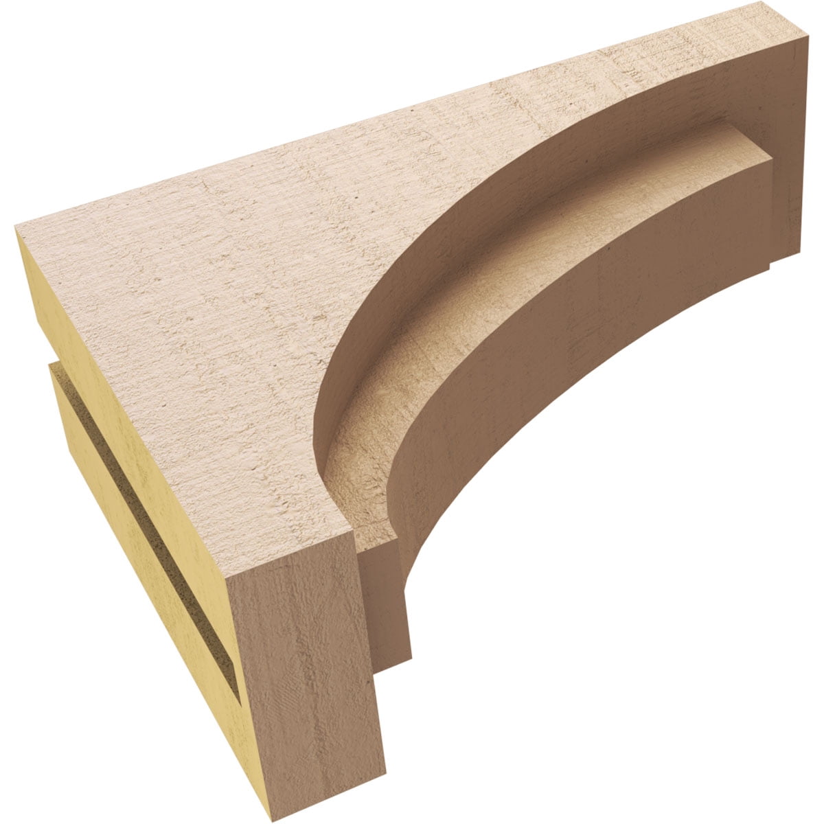 4"W x 12"D x 8"H Classic Rivera Rough Cedar Woodgrain TimberThane Corbel, Primed Tan