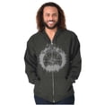 thumbnail image 5 of Mountain Compass Symbolic Spirit Zip Up Hoodie Men's Women's Brisco Brands 5X, 5 of 6