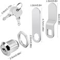thumbnail image 2 of HAHADAXA Cabinet Lock, 5/8" Cam Lock Keyed Alike Cabinet Locks, Secure TV Locks with Alike 2 Keys, Zinc Alloy Drawer Lock for File Cabinet RV Door Drawer Tool Box Mailbox Replacement Lock Har, 2 of 7