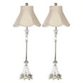 thumbnail image 1 of Safavieh Laiton Poly Résine Verre Lampe de Table avec Abat-Jour Taupe (Lot de 2), 1 of 5