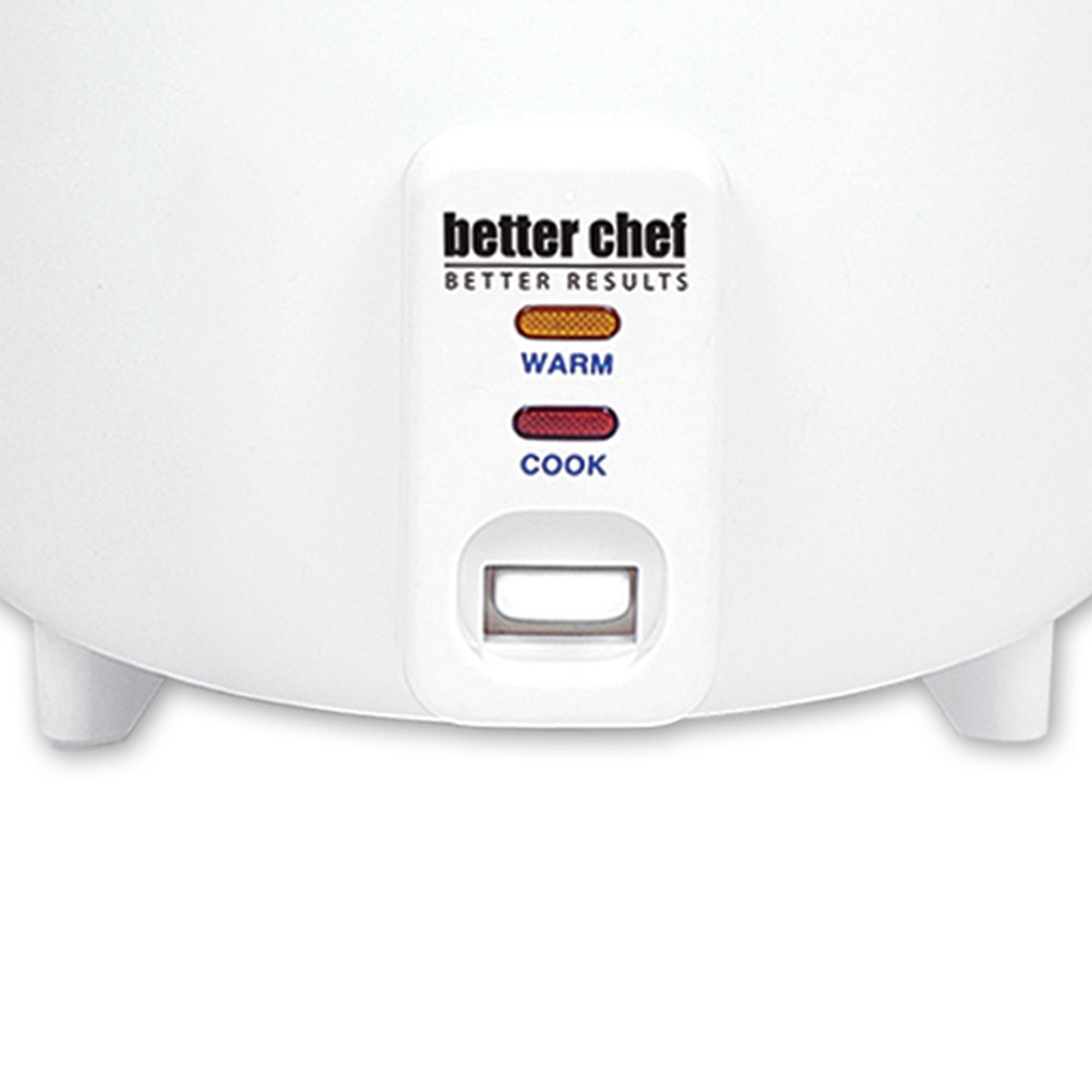 Better Chef 10 Cup Rice Cooker with Food Steamer Attachment in White