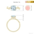 thumbnail image 5 of ANGARA Natural Nature Inspired Cushion 1.4 ct Aquamarine Ring in 14K Yellow Gold for Women (Size-7mm) | March Birthstone, Birthday, Anniversary, Jewelry Gift for Women | Natural Aquamarine Ring, 5 of 10