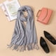 thumbnail image 3 of Bufanda Pashmina Unisex De Otoño E Invierno, Chales Informales De Color Sólido, Bufanda Cálida Con Borlas Para Oficina, Avión Y Restaurante Advancent AP006881-09, 3 of 4