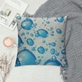 thumbnail image 2 of Rain Decorative Pillow Case D Glitter Water Drops Nature Morning Dew Throw Pillow Cover Square Cushion Linen Canvas Home Inch Blue White, 2 of 5