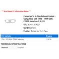 thumbnail image 2 of Converter To H-Line Exhaust Gasket - Compatible with 1996 - 1999 GMC C2500 Suburban 7.4L V8 1997 1998, 2 of 2