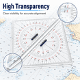 thumbnail image 5 of Chart Drawing Triangle Ruler, Acrylic Marine Triangle Clear Isosceles Triangle Ruler, Triangular Set for Nautical Navigation, Precise Scale, Efficient Use, 5 of 8