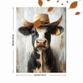 thumbnail image 3 of Qisvanset Framed Canvas Wall Art, 12x16 Inch Funny Cow Whimsical Farm Animal Nursery Decor, 3 of 5