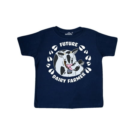 

Inktastic Future Dairy Farmer with cute Black and White Holstein Cows Gift Toddler Boy or Toddler Girl T-Shirt