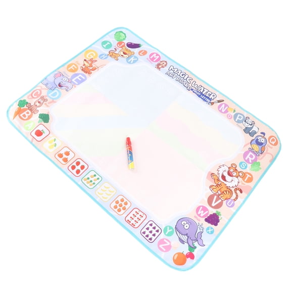 Tablero De Escritura De Pintura Al Agua Para Niños, Reutilizable De Gran Tamaño, Alfabeto De Aprendizaje Temprano, Patrones De Animales De Frutas, Juguetes Educativos, Tapete De
