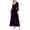 Purple, variant on Delconic Women’s Long Sleeve Velvet Maxi Dress V Neck Floor Length Evening Gown Elegant Formal Party Wear for Special Occasions Black L