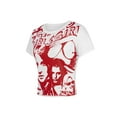 thumbnail image 2 of Komoo Women Crop Top Casual Short Sleeve Tops T Shirt Graphic Summer Bodycon Tops Shirts Tees E-Girls T-Shirts, 2 of 7