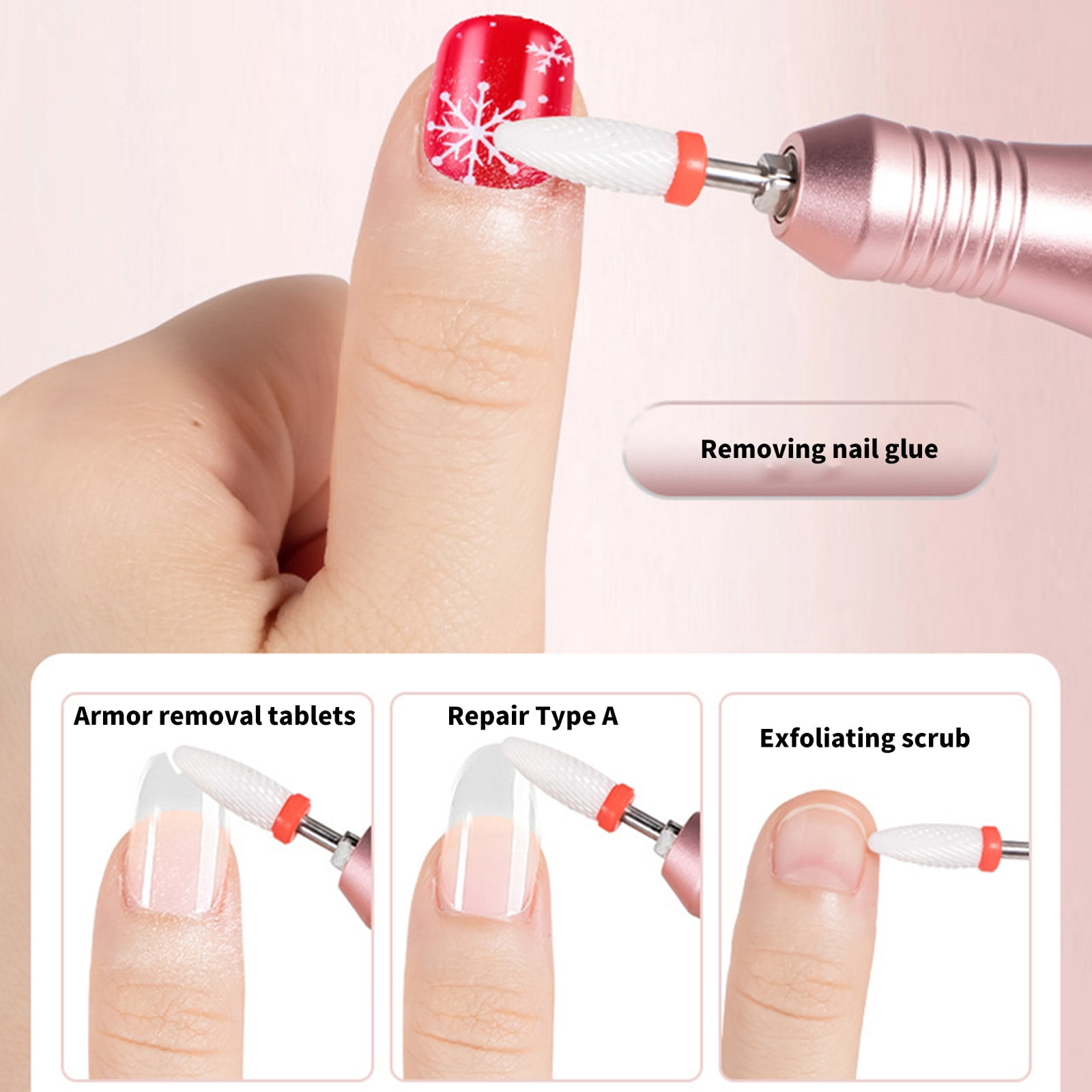 35000rpm Electric Nails Drill Machine Rechargeable Professional Nails Drill with Drill Bits for Gels Nails