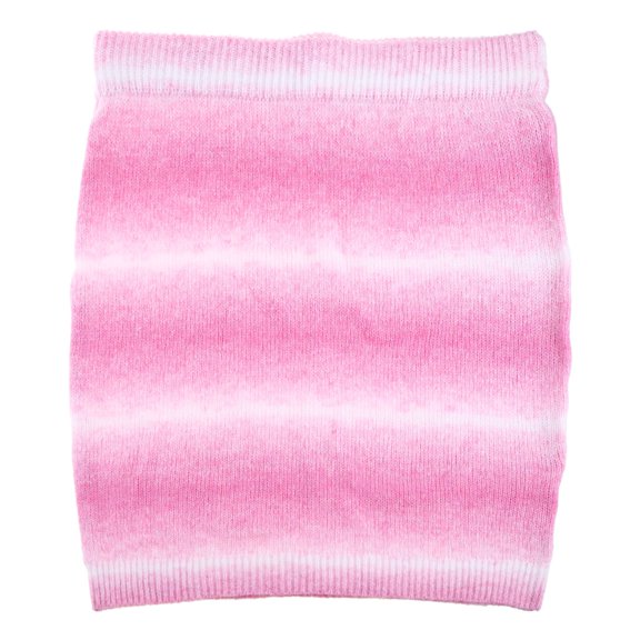 Women Sexy High Waist Knitted Mini Bodycon Skirt Gradient Colored Beach Clubwear