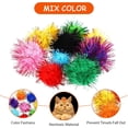 thumbnail image 2 of Dalrosia Assorted Size Small Sparkle Balls, Tinsel Pom Poms Puff Balls Glitter Pompoms for Cat Kittens Arts Crafts Toys DIY Christmas,400pcs, 2 of 7
