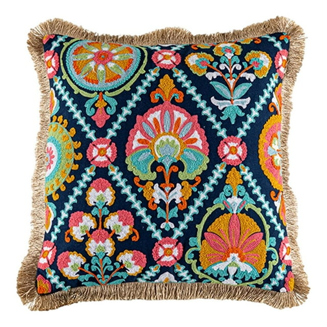 Funda de cojín Bohemia, decorativa de algodón, cuadrada y rectangular, con cremallera invisible. Los 45x45cm