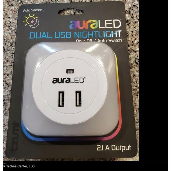 Tzumi Aura LED Dual USB Nightlight