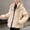 Khaki, variant on Black and Friday Clothing Sales Idoravan Women's Quilted Puffer Coat,Women's Fall and Winter Long Sleeved Warm Cotton Jacket Bread Khaki L