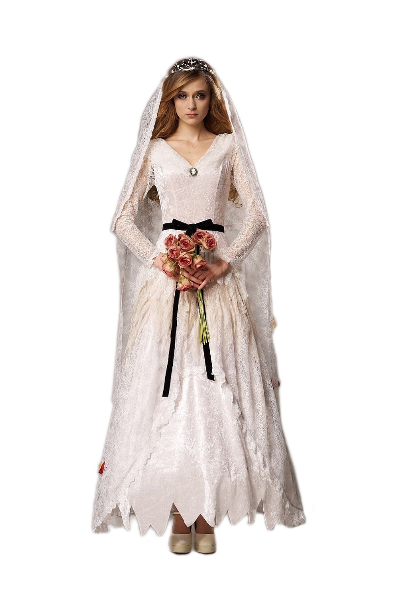 HGM International Womens Gothic Corpse Bride Ghost Wedding Halloween ...