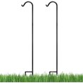 thumbnail image 7 of Ashman Online, Black Color, Shepherd Hook 92 inch in Height, 1/2-inch Thick, Solid Metal Single Piece Hook, Super Strong, Rust Resistant, Hanging Plant Baskets, Heavy Bird Feeders & More (2 Pack), 7 of 7