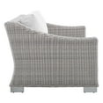 thumbnail image 4 of Modway Conway Sunbrella® Outdoor Patio Wicker Rattan Loveseat in Light Gray White, 4 of 10