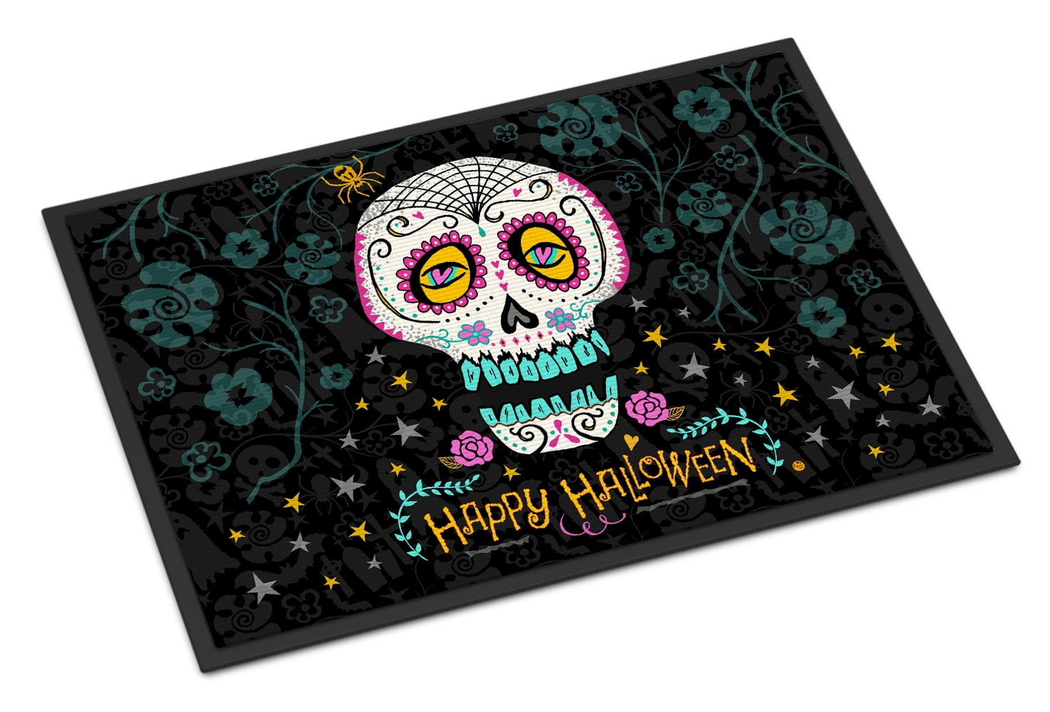 Happy Halloween Day of the Dead Door Mat