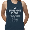 thumbnail image 2 of Sunshine Is for Plants Women's Muscle Tank Large Antique Denim, 2 of 5