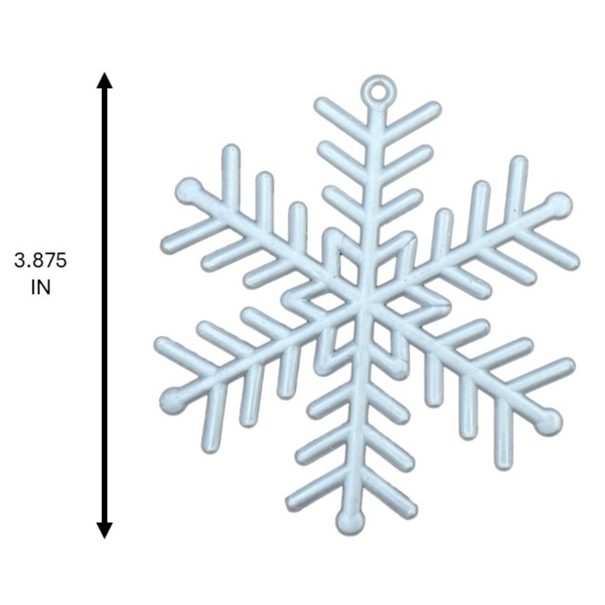 20-Count Pearl Snowflake Christmas Ornaments, 3.9", by Holiday Time