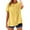 Light Yellow, variant on Conairie Linen Shirts For Women Solid Short Sleeve Regular Fit Crew Neck Button Shirt Comfortable Soft Work Tee Pullover Outfits Black L