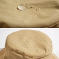 thumbnail image 4 of HOMEYA Men Women Bucket Sun Hat Waterproof Wide Brim Foldable Boonie Fishing Hiking Cap - Khaki, 4 of 10