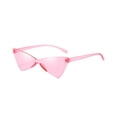 thumbnail image 4 of Milaget Cat Eye Sunglasses Trendy Rimless Sun Protection UV400 Transparent Candy Colored Pink, 4 of 9