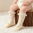 thumbnail image 6 of Ruffle Crew Socks,Cute Floral Frilly Socks Girls,Casual Turn Cuff Soft Crew Socks for Baby to Toddler Girls 0-12 Months 1T 2T 3T 4T 5T Kids, 6 of 9