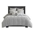 thumbnail image 1 of Madison Park Signature Essence Ensemble de Literie Jacquard en Coton 9 Pcs - Gris, 1 of 14