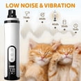 thumbnail image 3 of Upgraded Electric Dog Nail Trimmer with Light, Quiet and Low Vibration Electric Pet Nail Grinder, Rechargeable Dog Nail Clippers with Quick Sensor, Pet Nail Grinder for Large Medium Small Dogs, 3 of 7
