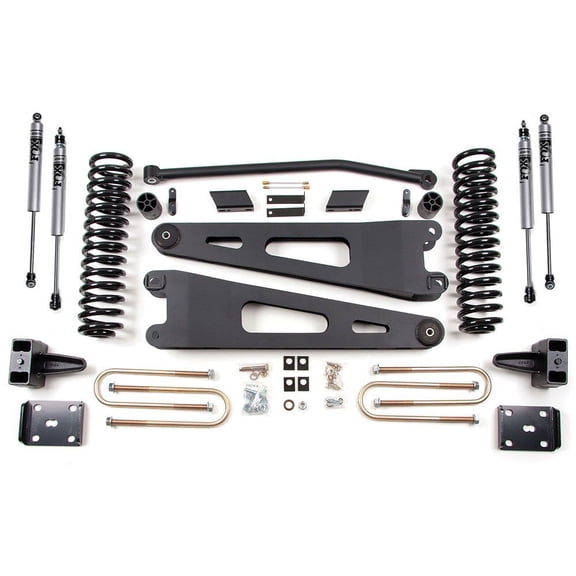Zone Offroad 4" Lift Kit,Fox Shocks,Fits 2011-16 F250 4WD,Diesel,W/O Overload