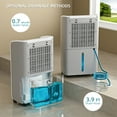 thumbnail image 5 of Rocyis Small Compressor Dehumidifier, 70 Pints, Programmable, Purifier for Home, 4,500 Sq. Ft., 5 of 10