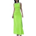 thumbnail image 3 of Txlixc Vestido largo sin mangas, cuello redondo, espalda hueca, estilo de Club de alta puntuación Txlixc moda, 3 of 9
