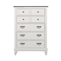 Bowery Hill Modern / Contemporary Wood 5 Drawer Chest in White